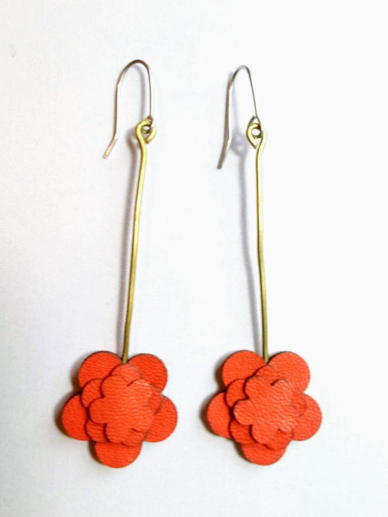ARETES LOTO NARANJA
