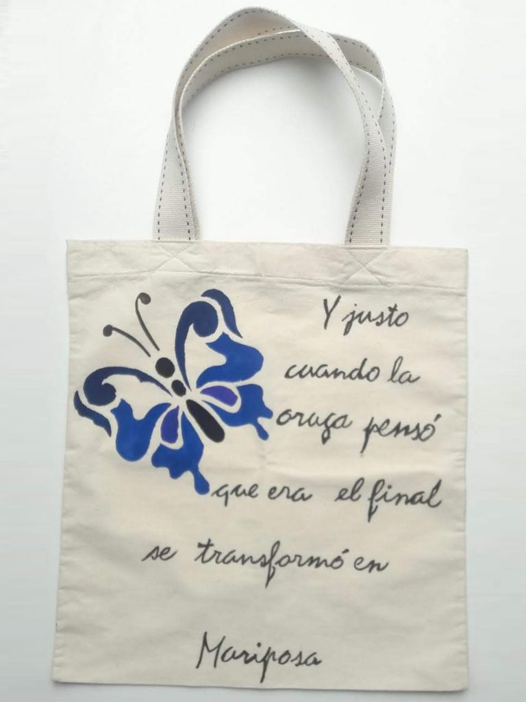 BOLSA EN TELA MARIPOSA