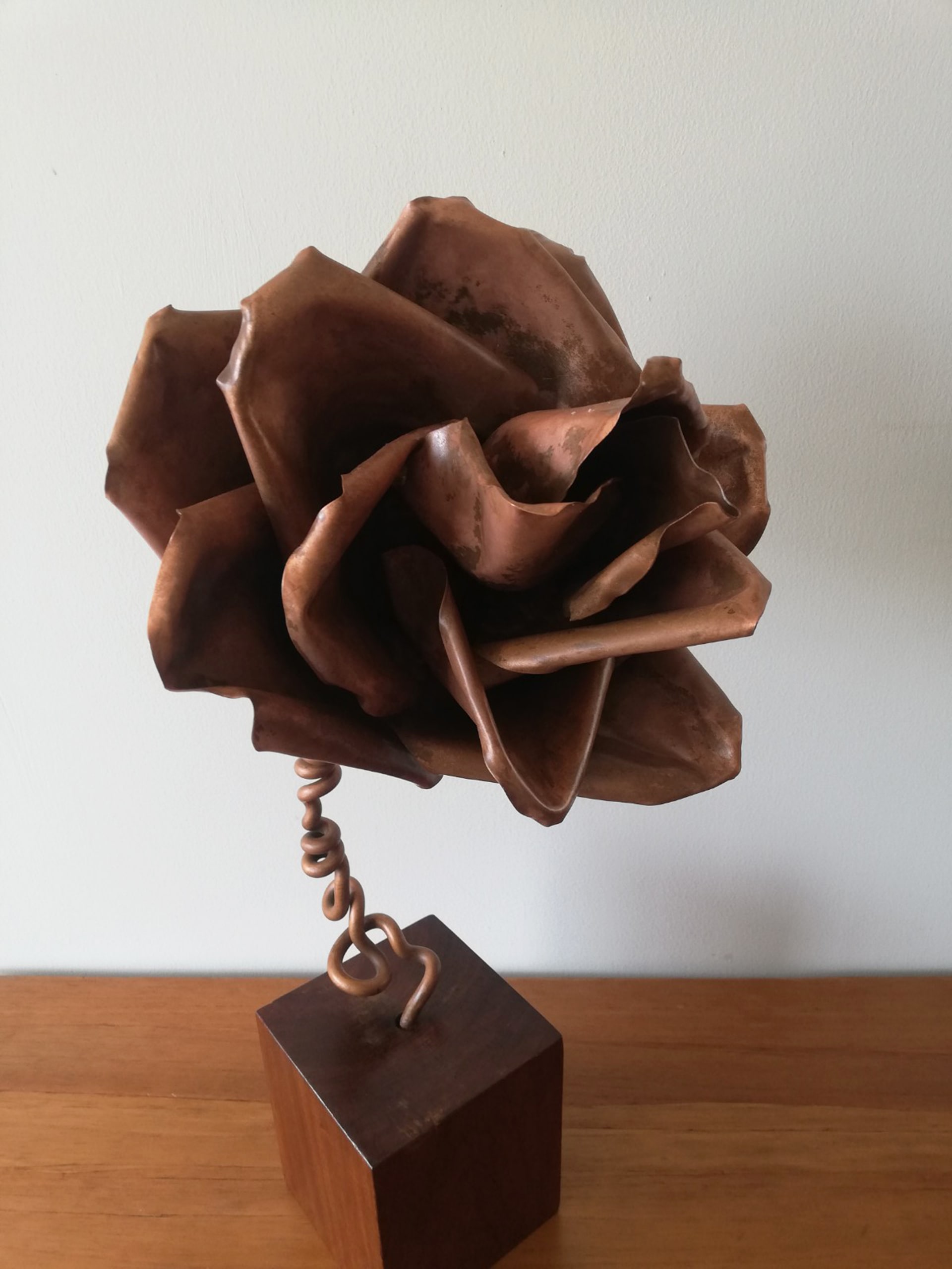 ESCULTURA DE COBRE- ROSA - Imagen 3