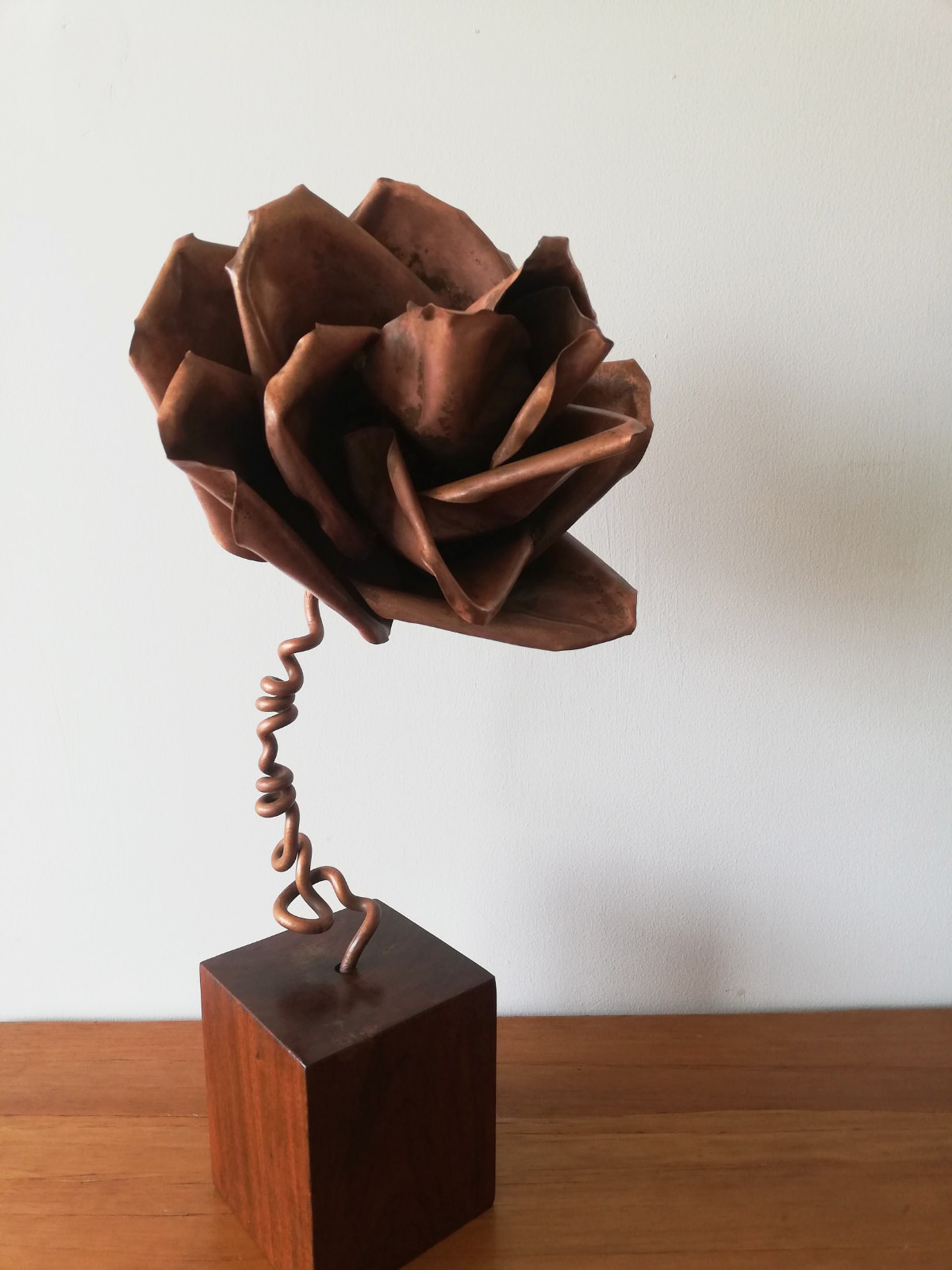 ESCULTURA DE COBRE- ROSA - Imagen 4